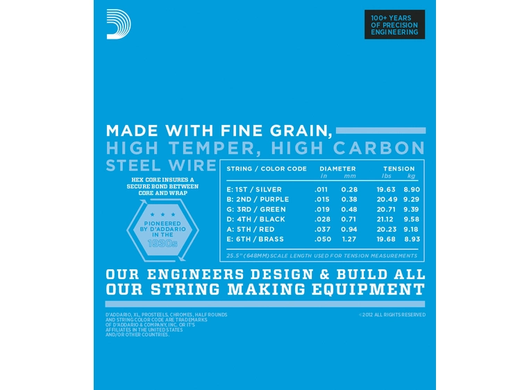 D'Addario EXL115BT BalTen El. gitar strenger (011-050) 